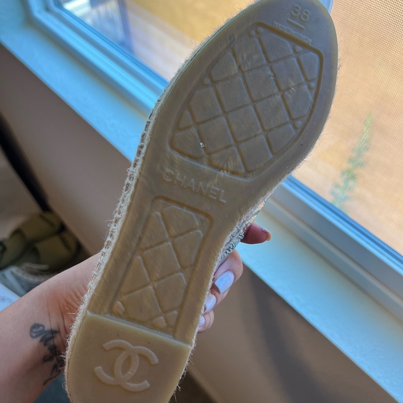 Chanel Metallic Espadrilles 38 - Picture 2 of 2